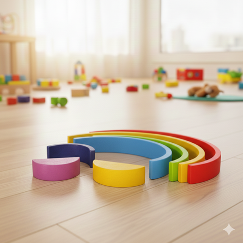 Wooden Rainbow Stacker | Channapatna Toys