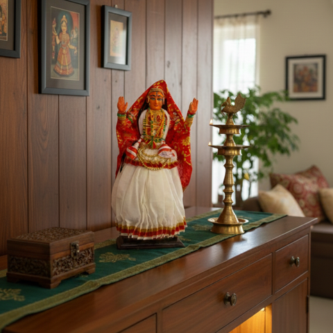 Kathakali Figurine Rukmini | Kerala Handicraft Doll