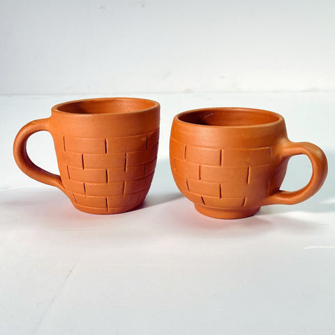 Terracotta Tea Cups | Handcrafted Clay Cups for Authentic Chai Experience |Eco-Friendly Tea Cups