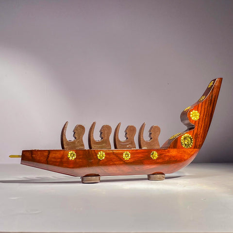 wooden 4 rower boat