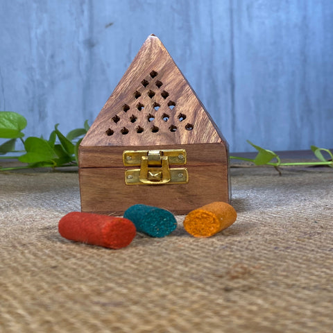 wooden agarbatti holder
