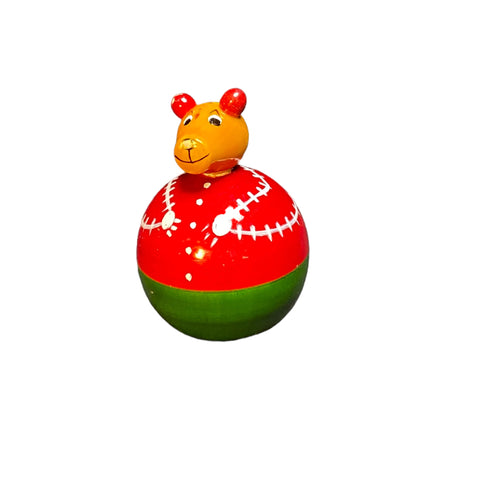 wooden bear balancing doll