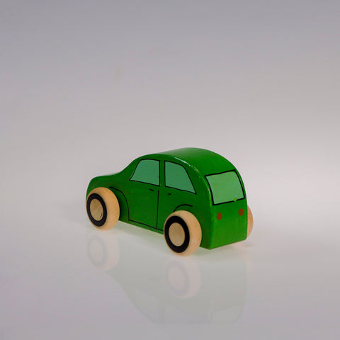 wooden toy car green