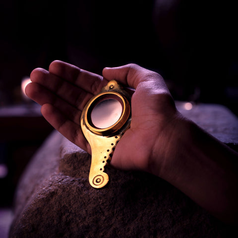 Conch shaped Aranmula Mirror (Metal Mirror)