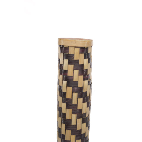 Rainmaker/rainstick made of bamboo and beads- dark brown colour