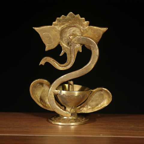 brass ganesha vilakku