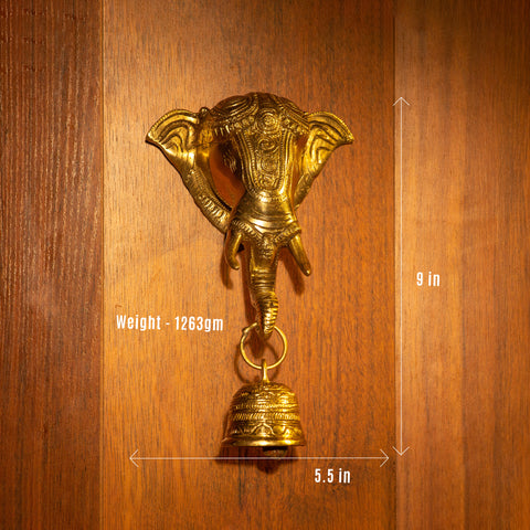 brass handcrafted ganesha bell