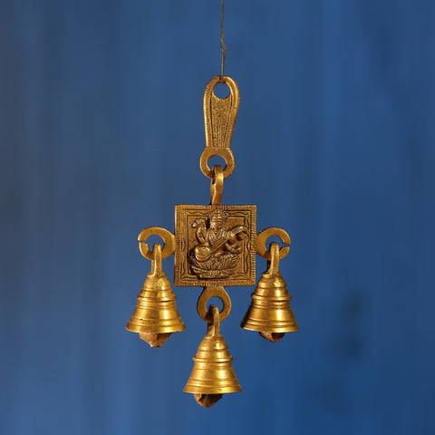brass handcrafted lakshmi bell