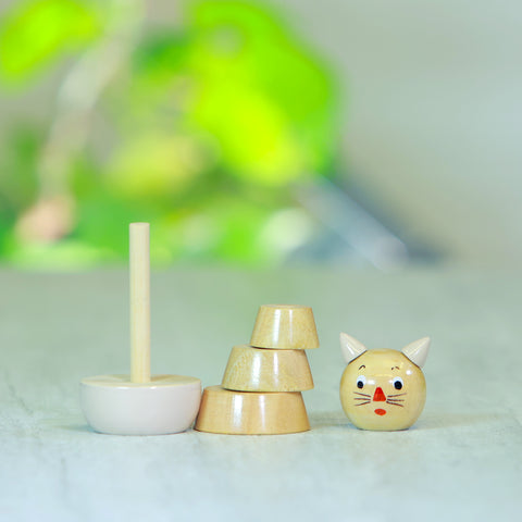 Wooden Cat Stacking Toy