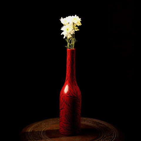 channapatna-wooden-flower-vase-red