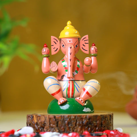 Channapatna Wooden Ganesha Figurine