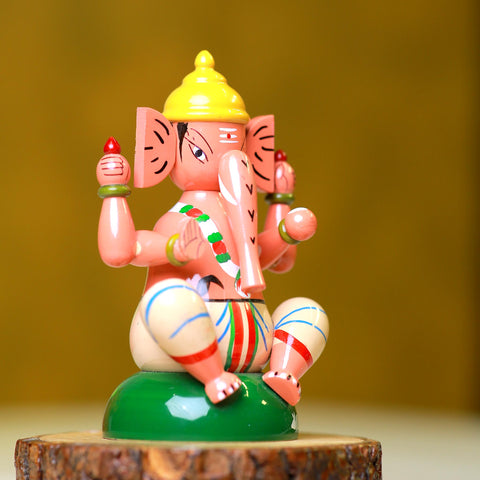 Channapatna Wooden Ganesha Figurine