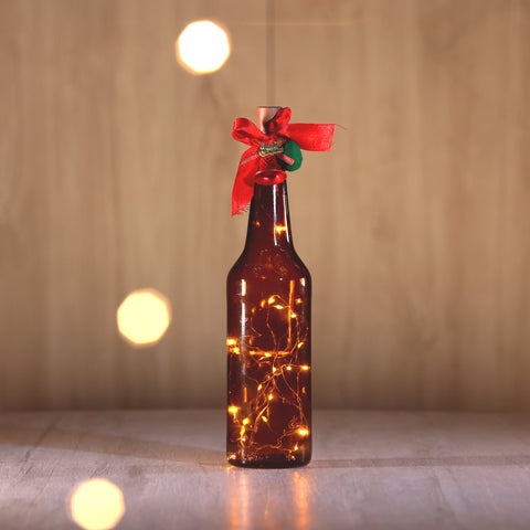 decorative christmas bottles brown