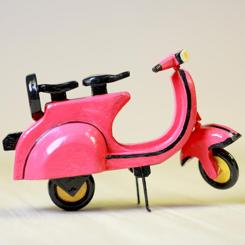 Handpainted wooden scooter toy 