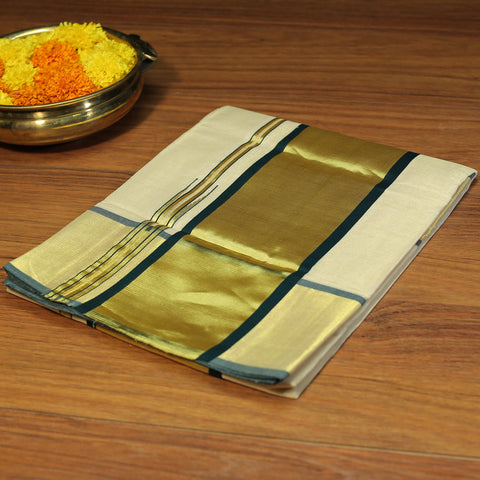 kerala tissue saree with green border