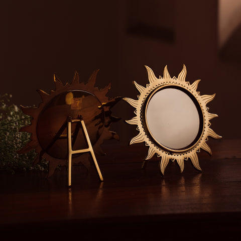 Aranmula Kannadi 4 Inch, table top metal mirror