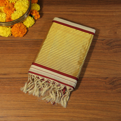 premium handloom saree with maroon border