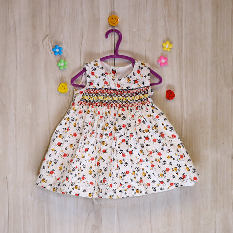 smocked baby-frocks-floral-prints