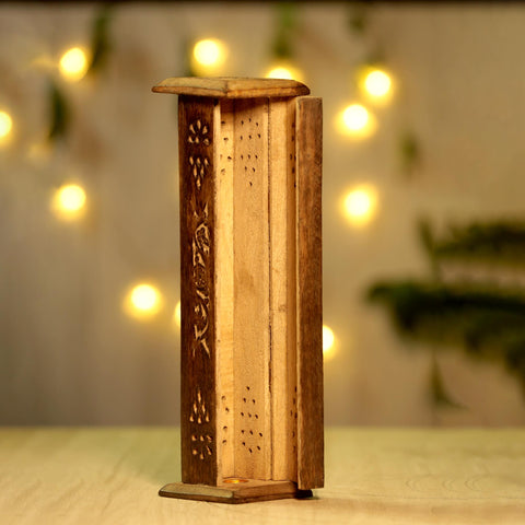 wooden agarbathi tower holder