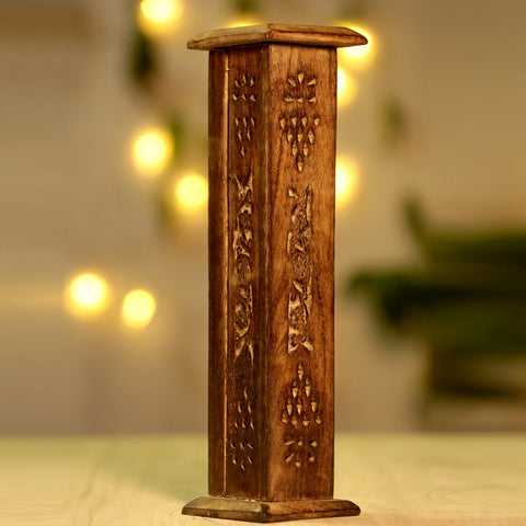 wooden agarbatti tower holder