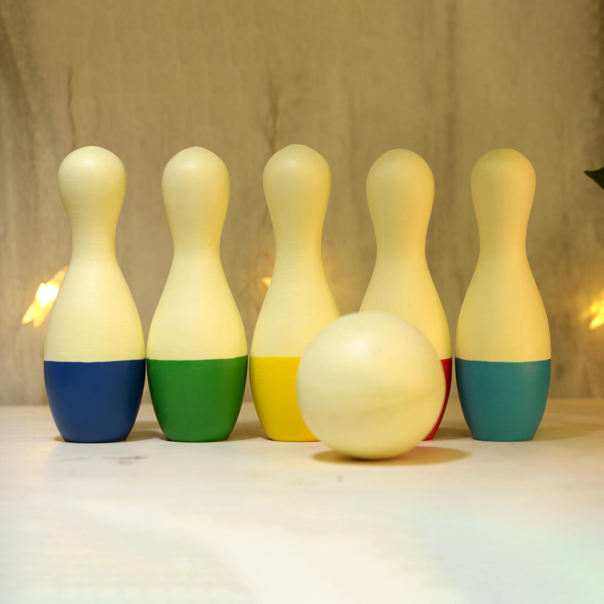 Wooden Bowling Pins Toy