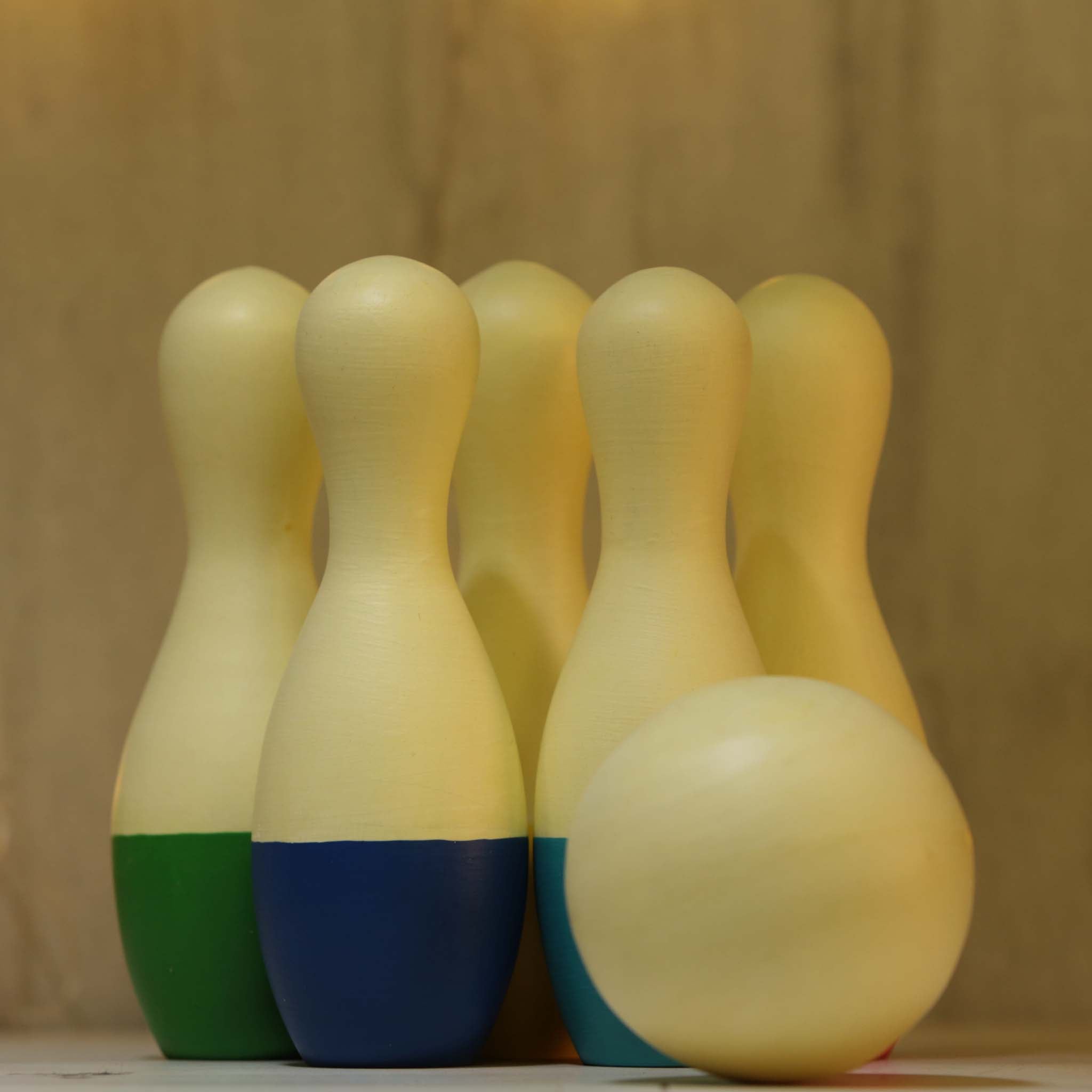 Wooden Bowling Pins Toy