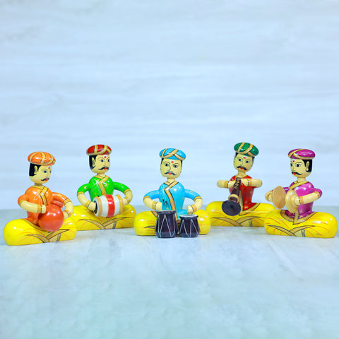 wooden musician figurines