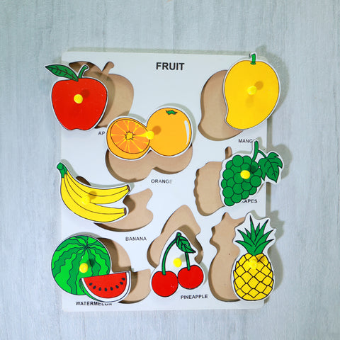 wooden puzzles fruits for kids