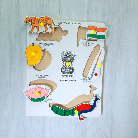 wooden puzzles national symbols for kids